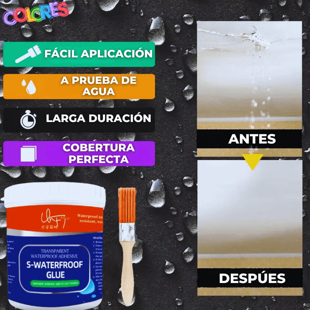 Adhesivo Transparente Impermeable, Resistente a Altas Temperaturas, Para Techos, Paredes, Goteras y Fugas de Agua - 300g - Image 2