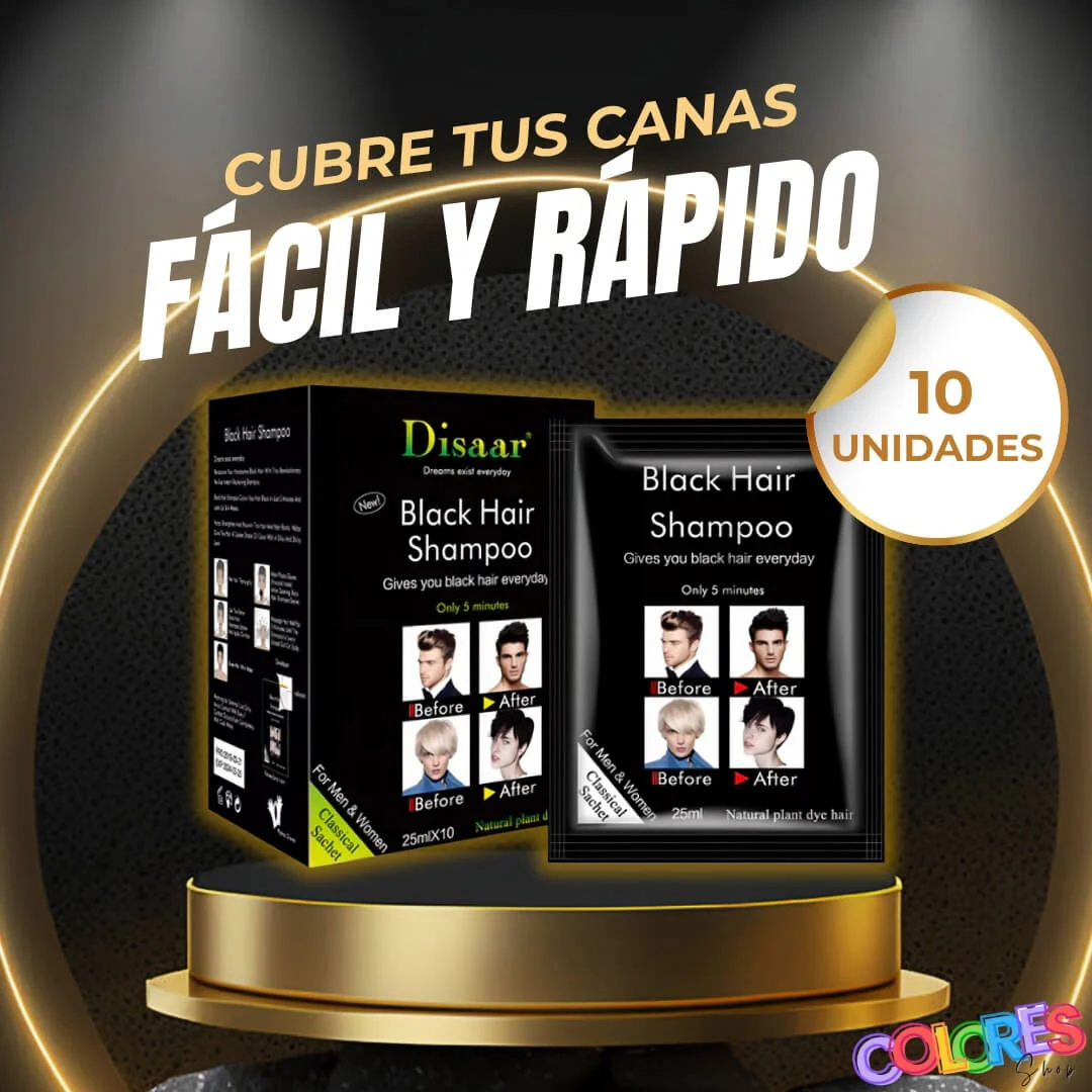 Shampoo Cubre Canas Instantáneo – Fórmula Natural y Segura (10 Unidades)