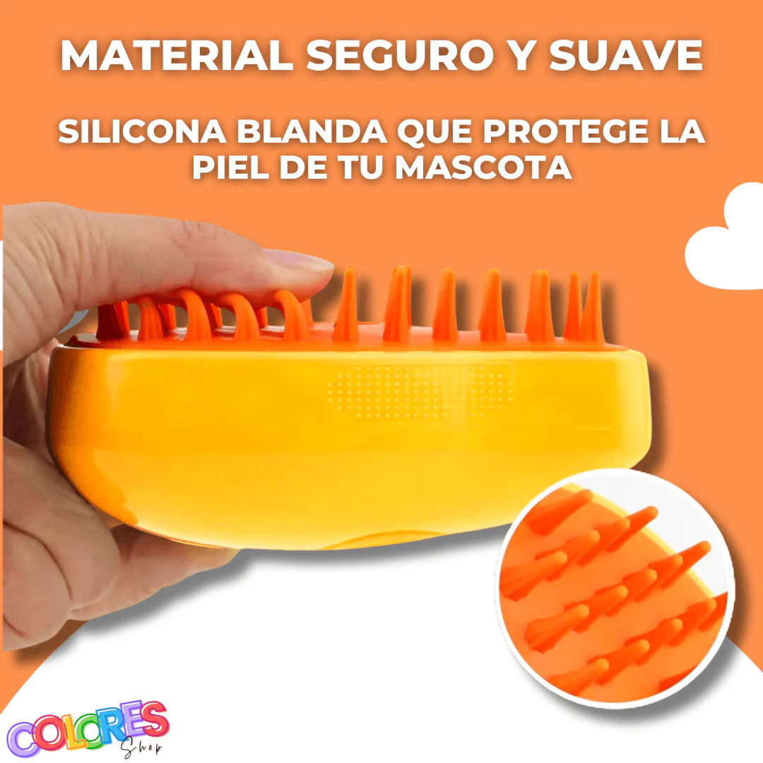 Cepillo de Aseo a Vapor 3 en 1 para Mascotas – Peina, Desenreda y Masajea con Vapor – Ideal para Gatos y Perros – Recargable por USB - Image 3