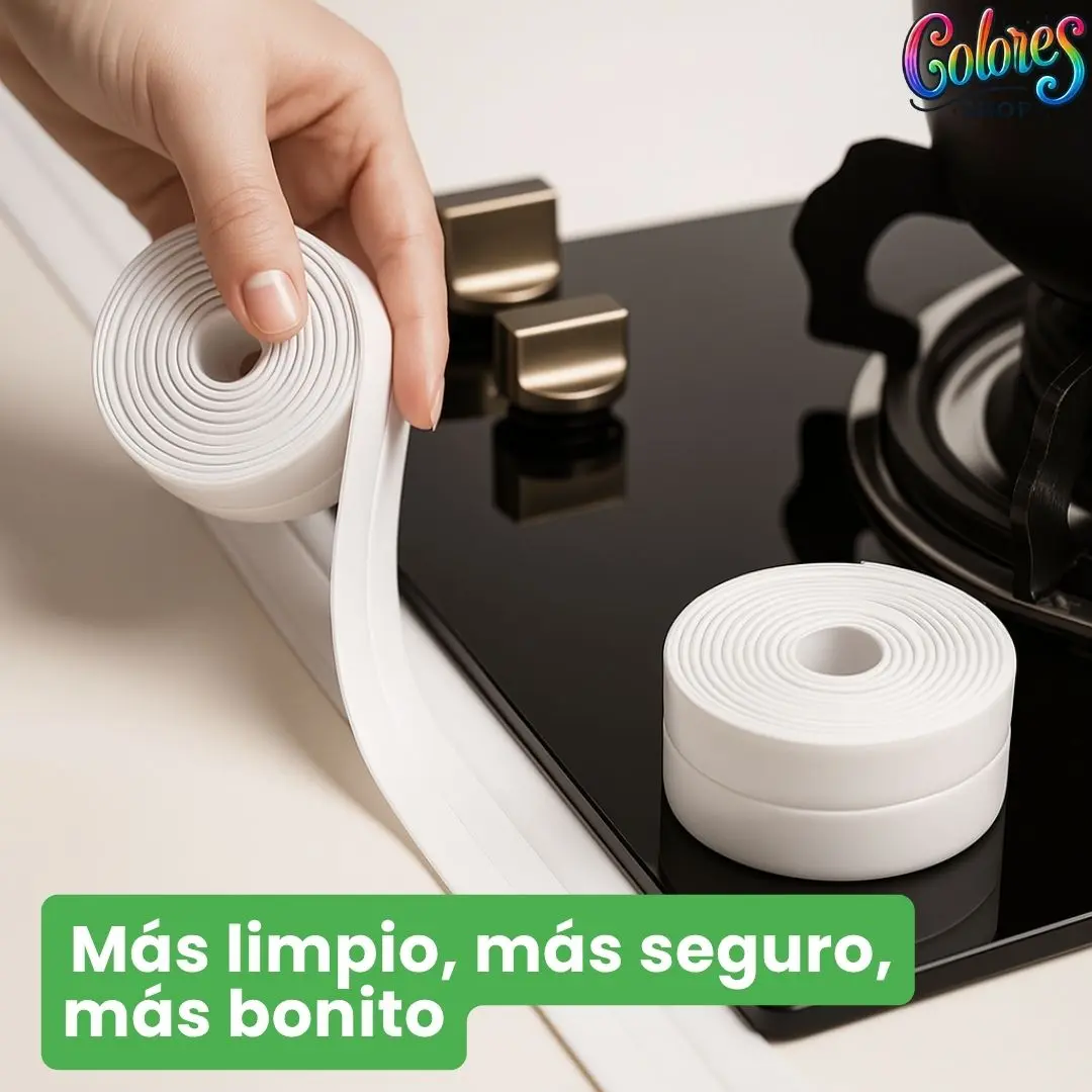 Cinta Adhesiva Impermeable para Baño y Cocina – Renueva tu Hogar Fácilmente sin Herramientas - Image 4