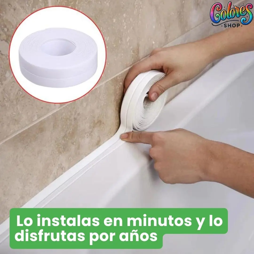 Cinta Adhesiva Impermeable para Baño y Cocina – Renueva tu Hogar Fácilmente sin Herramientas - Image 5