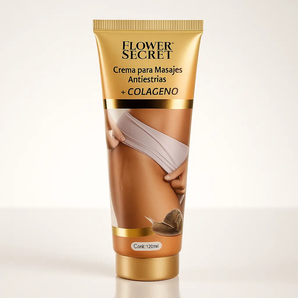 Crema Antiestrías con Colágeno, 120ml, Hidratación y Regeneración, Ideal para Todo Tipo de Piel