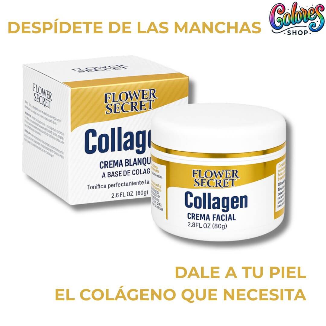 Crema Facial con Colágeno – Blanqueadora, Reafirmante y Antimanchas para Rostro de Mujer, 80g