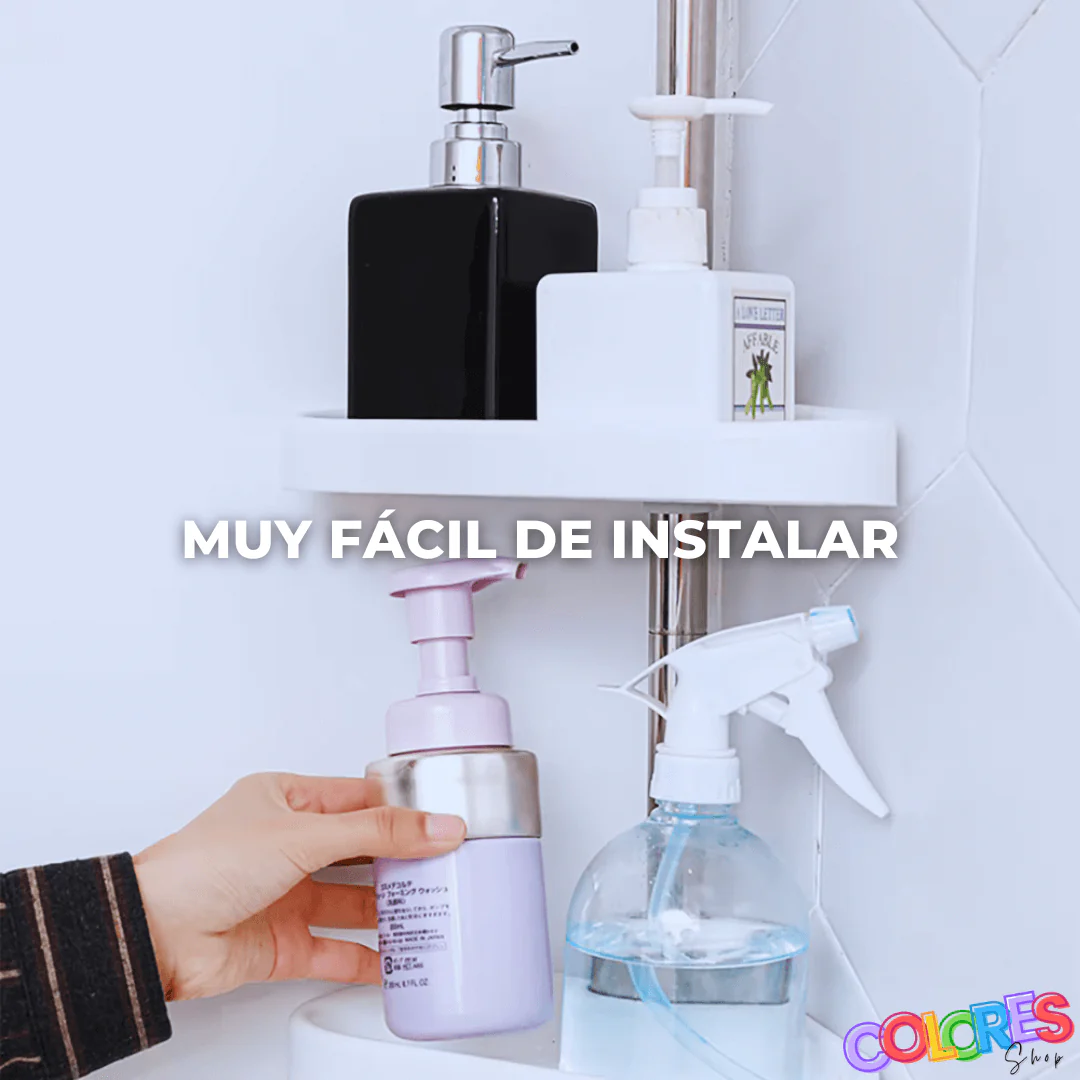 Esquinero de Ducha Multiuso, Organizador de 4 Niveles, Acero Inoxidable y Plástico ABS, Fácil Instalación, Resistente a la Humedad y Óxido. - Image 4