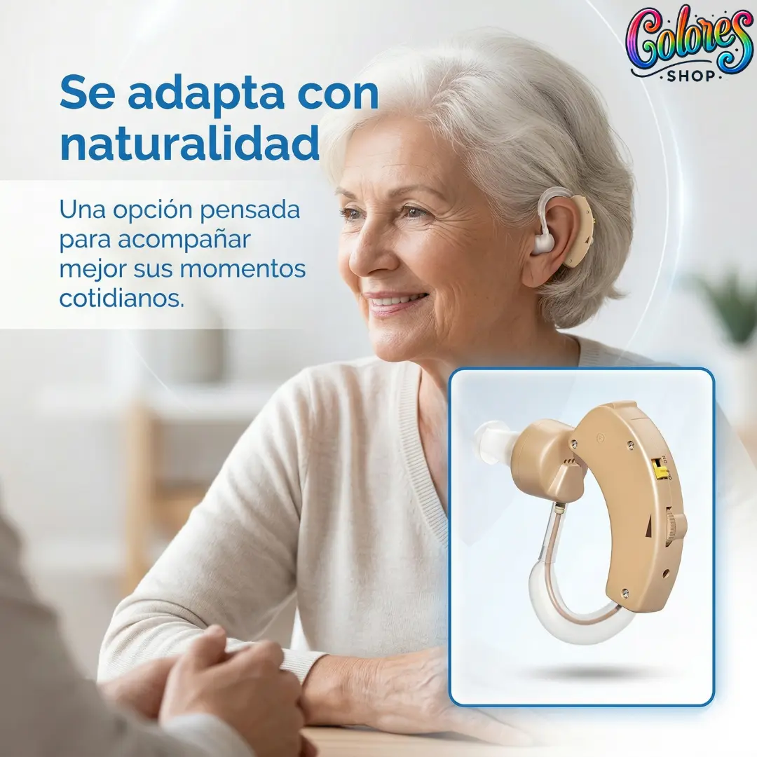 HearMax™ Audífono Amplificador de Sonido – Diseño Discreto y Ajustable para Personas con Dificultades Auditivas - Image 2