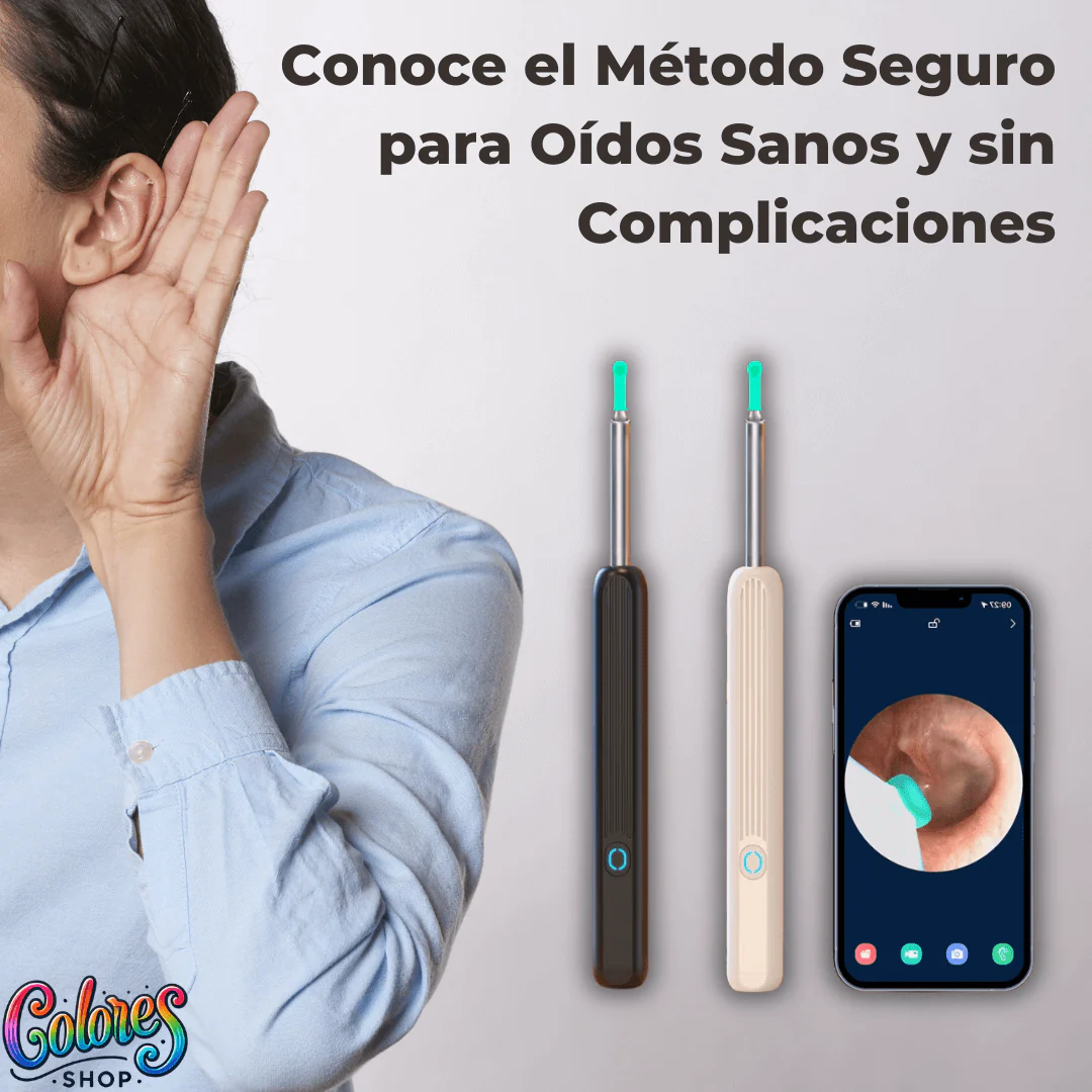 Kit Limpiador de Oídos con Cámara HD y Luz LED | Limpieza Segura y Precisa
