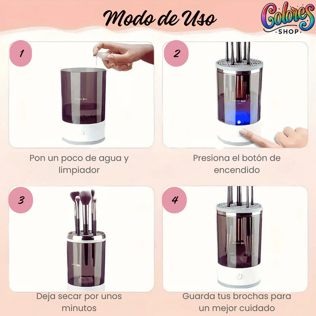 Limpiador Eléctrico de Brochas de Maquillaje - Limpieza Rápida y Profunda para Brochas Impecables y Piel más Saludable - Image 4