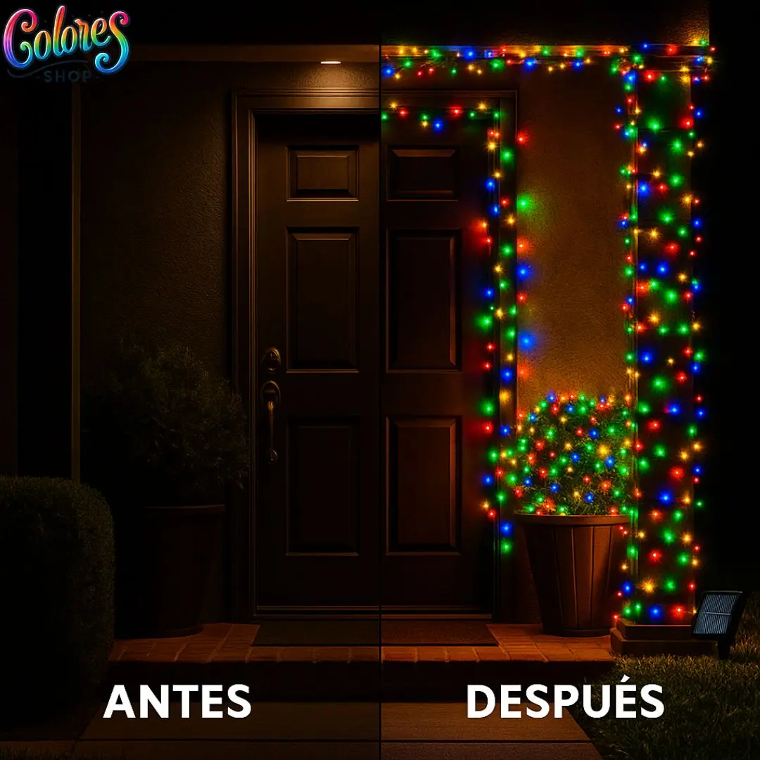Luces LED Solares de 10 Metros para Exterior – Iluminación Cálida y Duradera Todo el Año, Ideal para Jardín, Patio y Navidad - Image 2