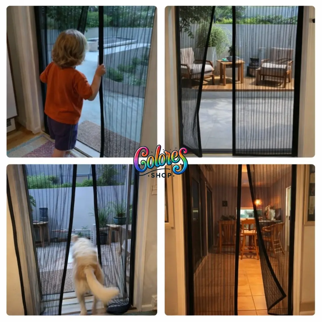 Malla mosquitera para puertas con cierre magnético, deja pasar aire y bloquea insectos, ideal para casa y garage - Image 4