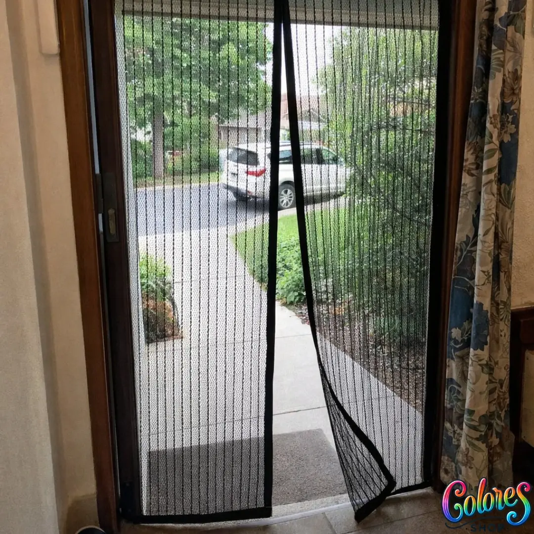 Malla mosquitera para puertas con cierre magnético, deja pasar aire y bloquea insectos, ideal para casa y garage - Image 5