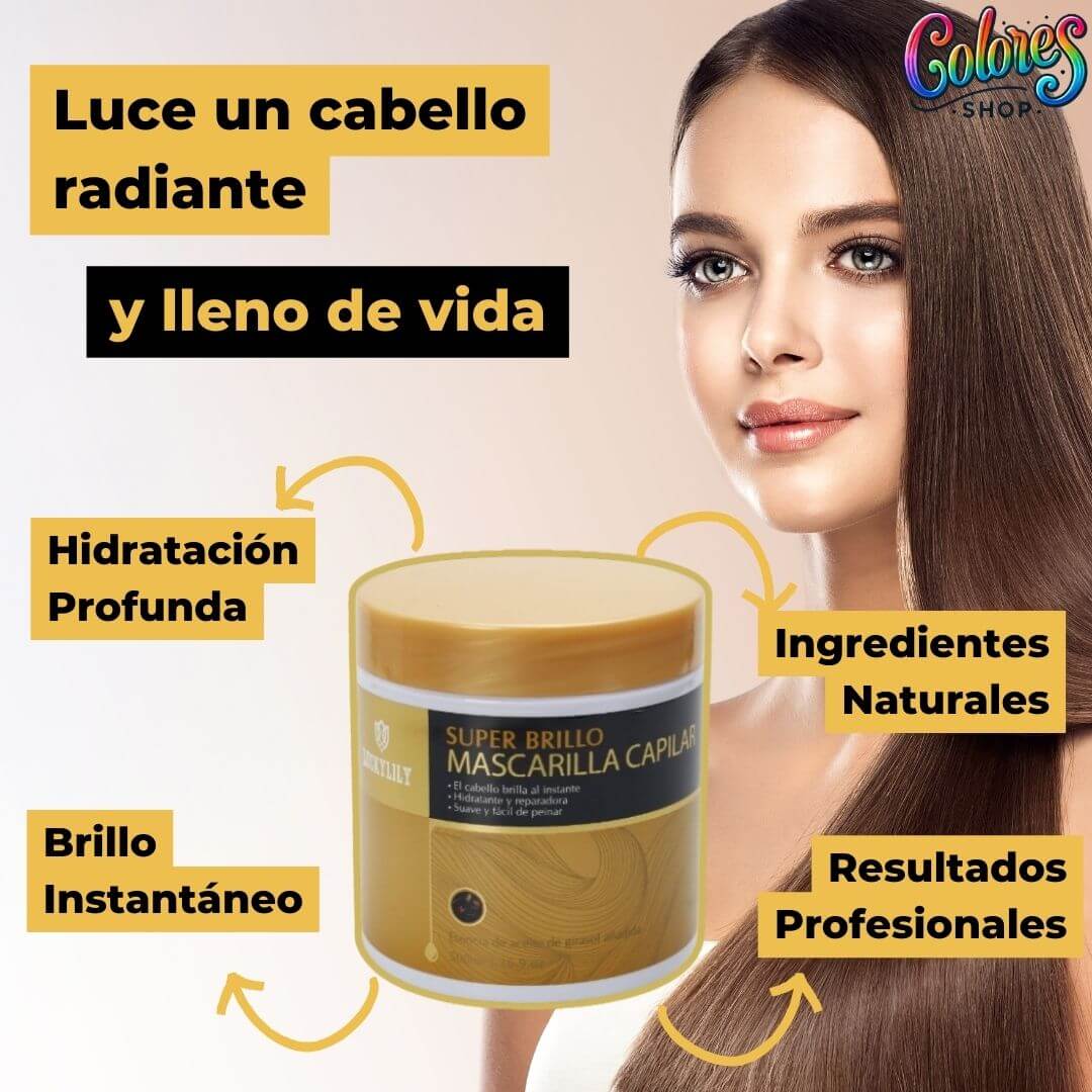 Mascarilla Capilar Super Brillo con Aceite de Girasol - Hidrata, Revitaliza y Protege Todo Tipo de Cabello (500ml) - Image 2