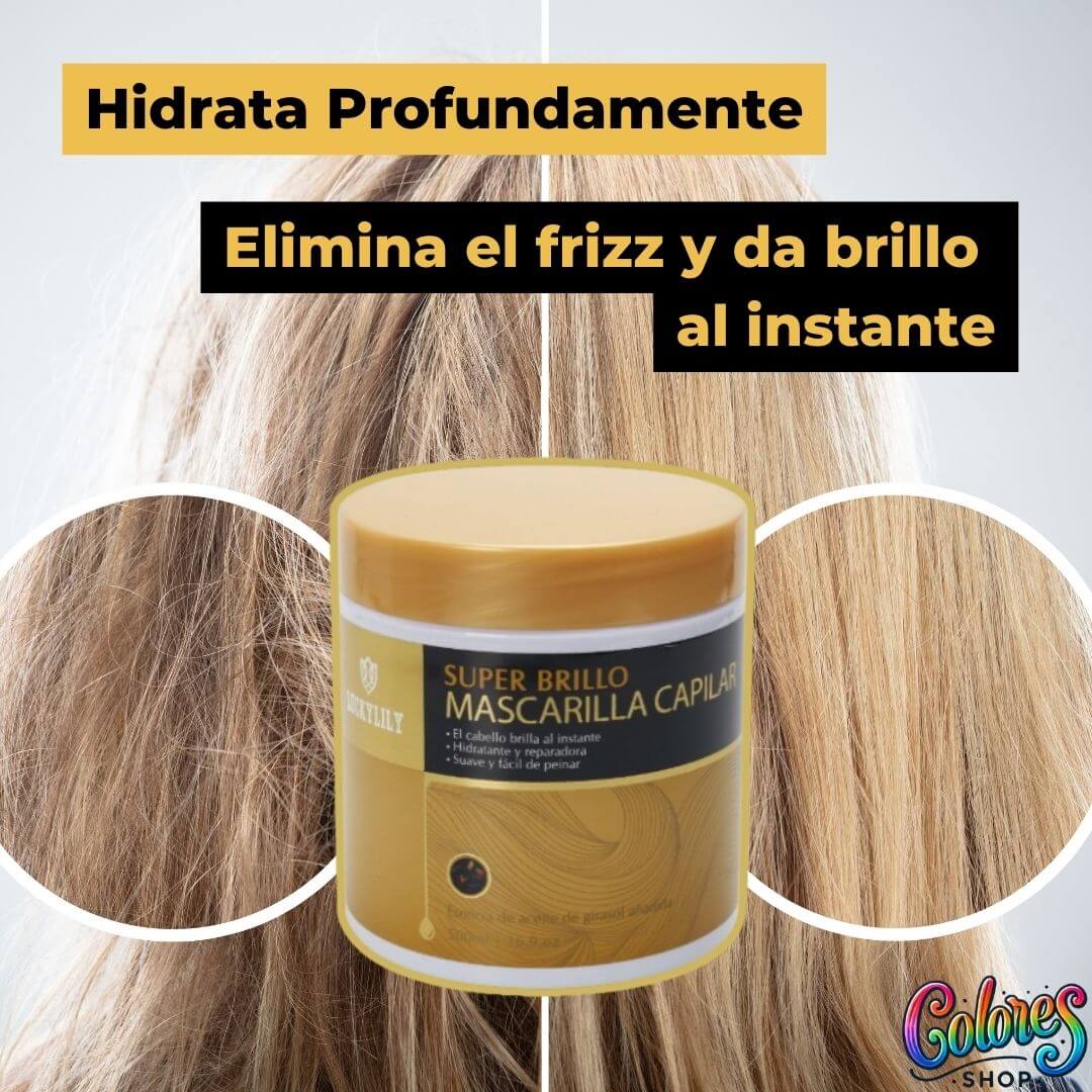 Mascarilla Capilar Super Brillo con Aceite de Girasol - Hidrata, Revitaliza y Protege Todo Tipo de Cabello (500ml) - Image 4