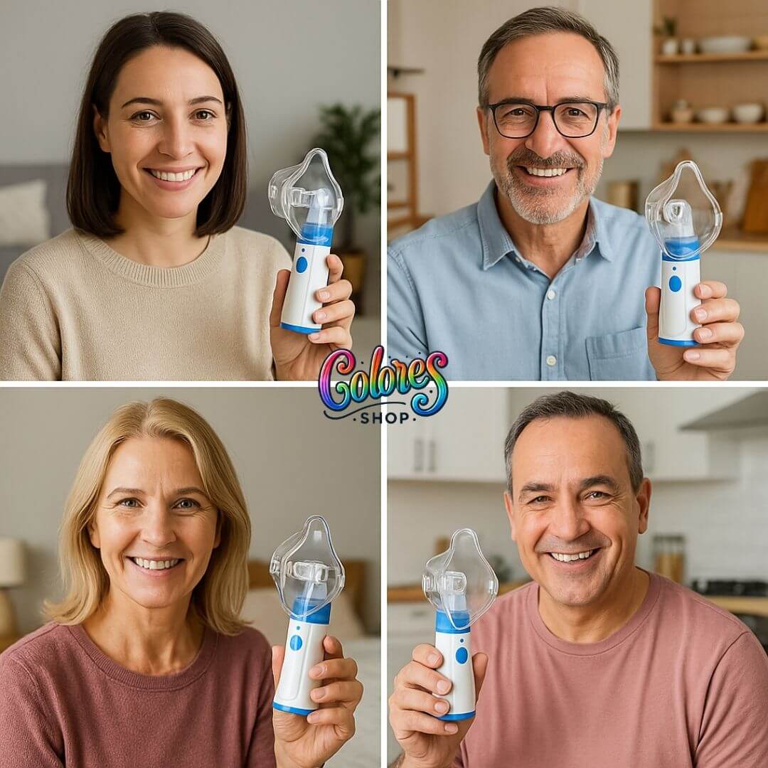 Nebulizador Portátil Silencioso con Mascarillas para Toda la Familia – Alivio Inmediato de Tos y Congestión Respiratoria - Image 5