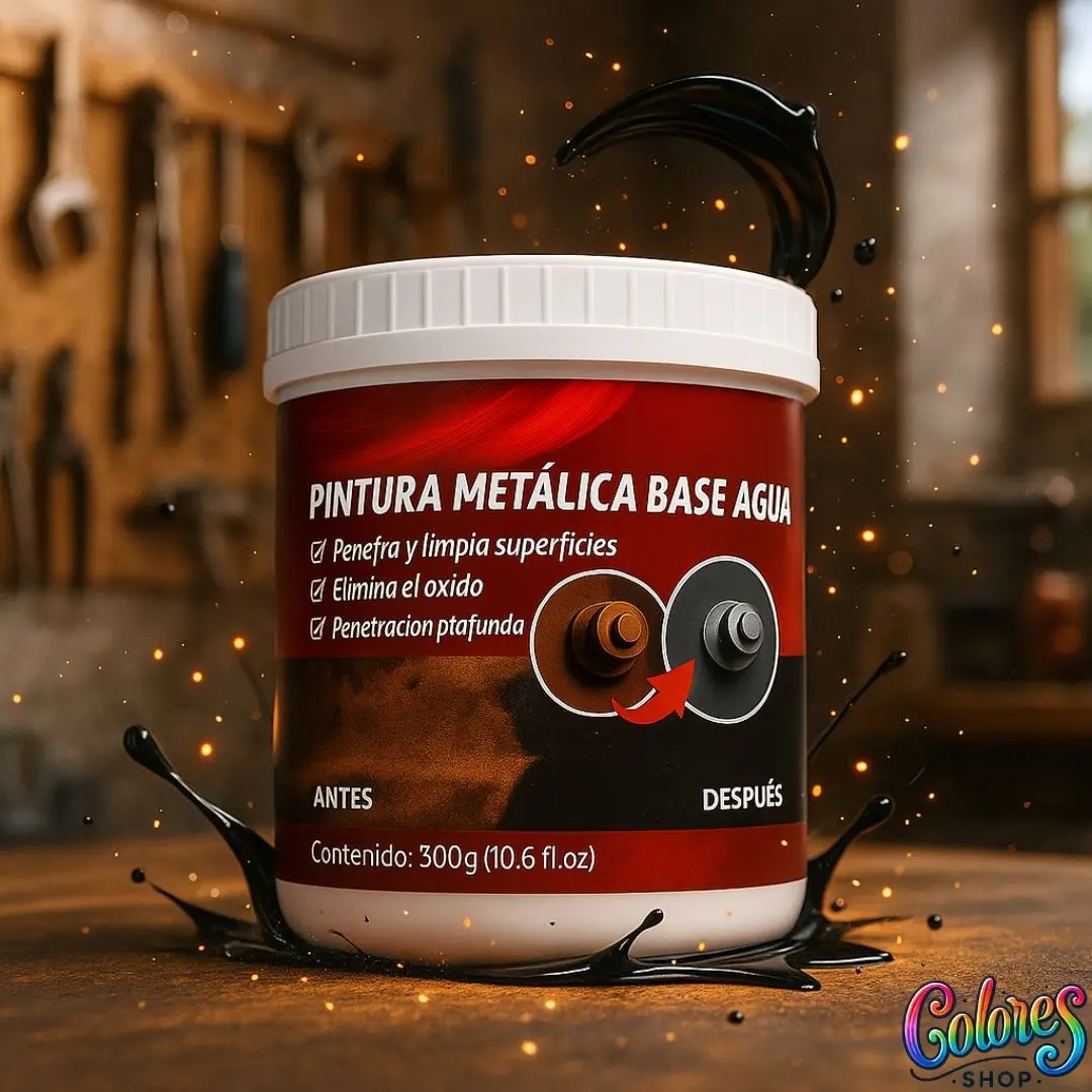 Pintura Antióxido Repara y Sella – Uso en Autos, Rejas y Herramientas – Secado Rápido, Sin Lijar (300g)