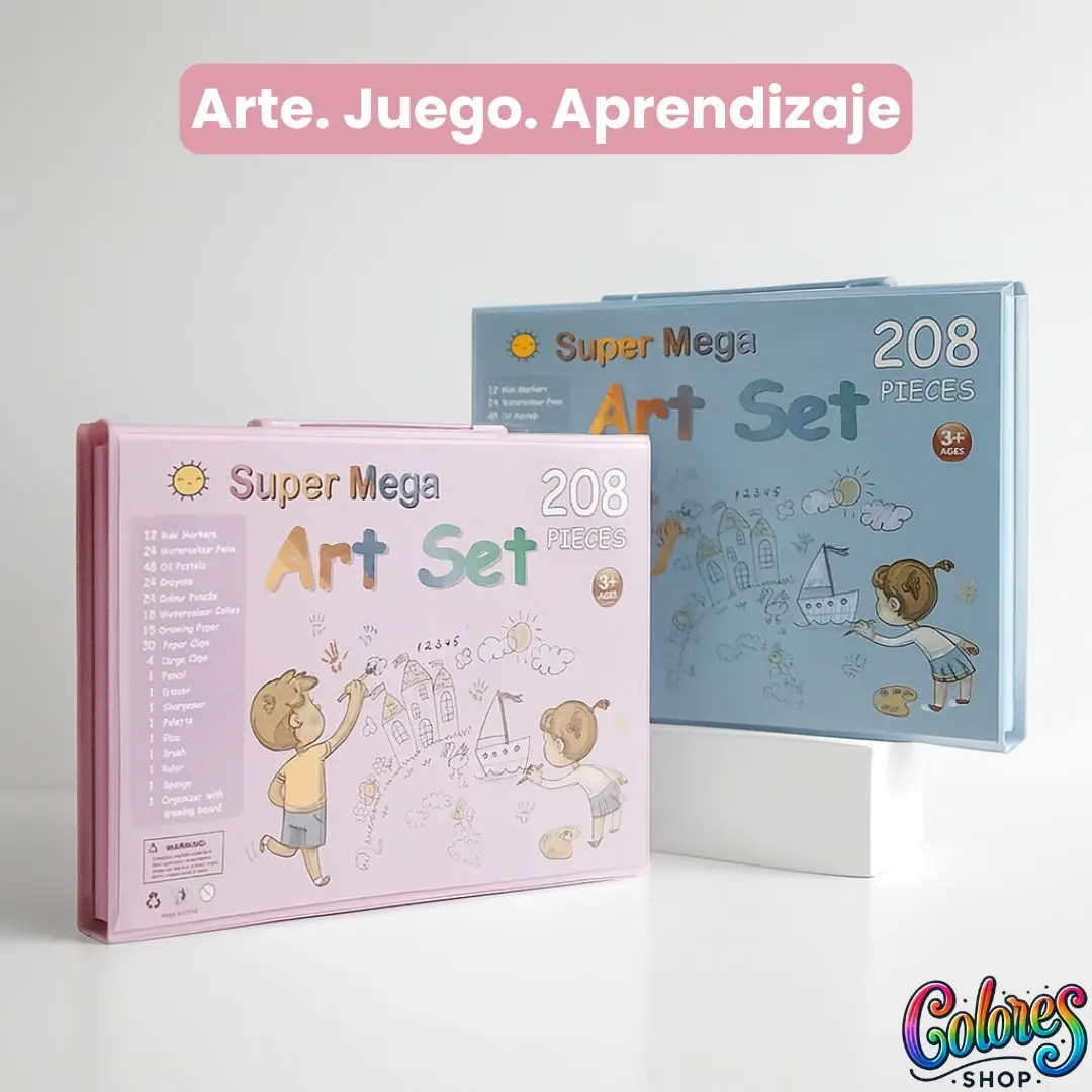 Set de Arte Infantil de 208 Piezas - No Tóxico, Seguro y Completo para Pintura y Dibujo - Ideal para Niños Creativos - Image 4