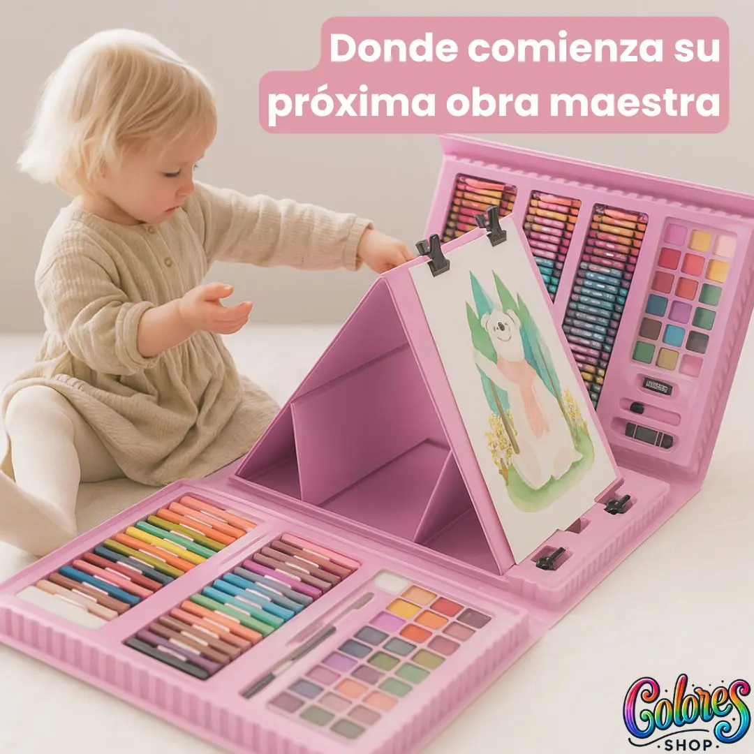 Set de Arte Infantil de 208 Piezas - No Tóxico, Seguro y Completo para Pintura y Dibujo - Ideal para Niños Creativos - Image 5